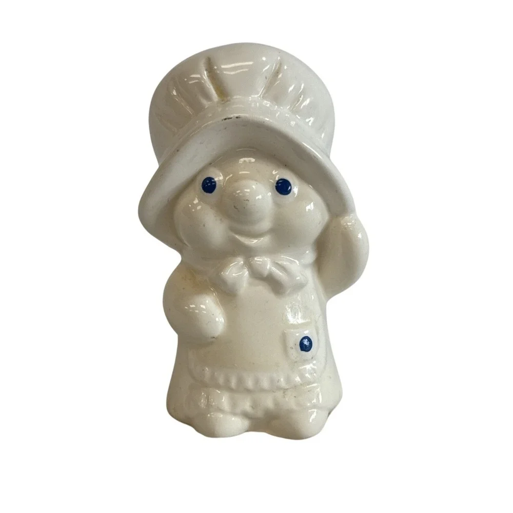 1988 Vintage Ceramic Pillsbury Girl Shaker Cream Blue‎ Eyes 3.5